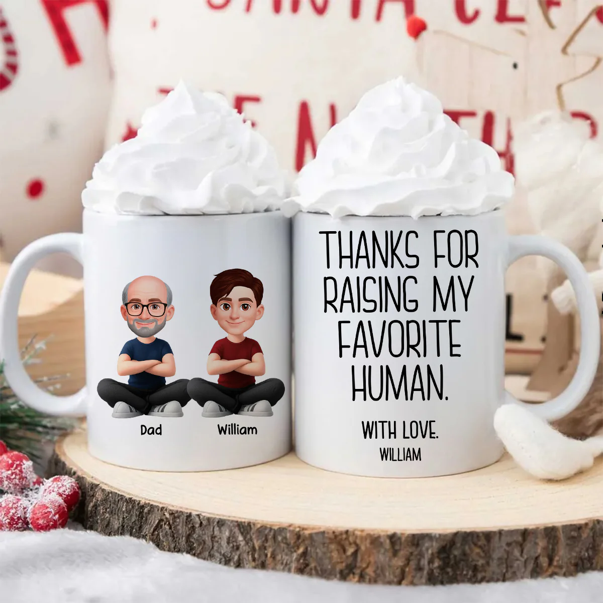 Thanks for Raising My Favorite Human - Personalized Mug - Christmas Gift for Mother-in-Law, Father-in-Law - Image 3