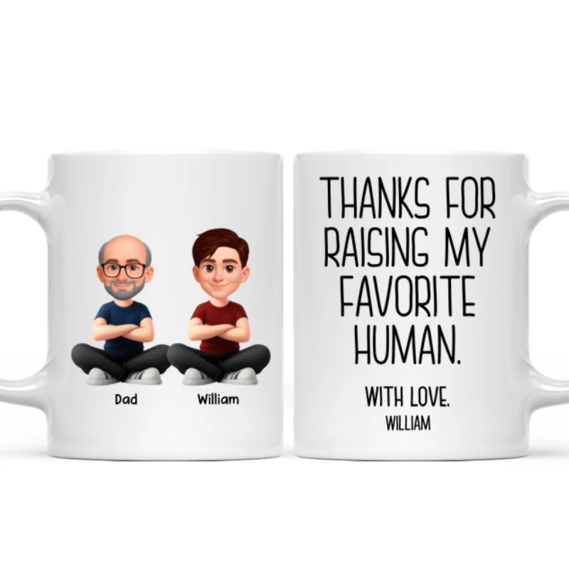 Thanks for Raising My Favorite Human - Personalized Mug - Christmas Gift for Mother-in-Law, Father-in-Law - Image 9