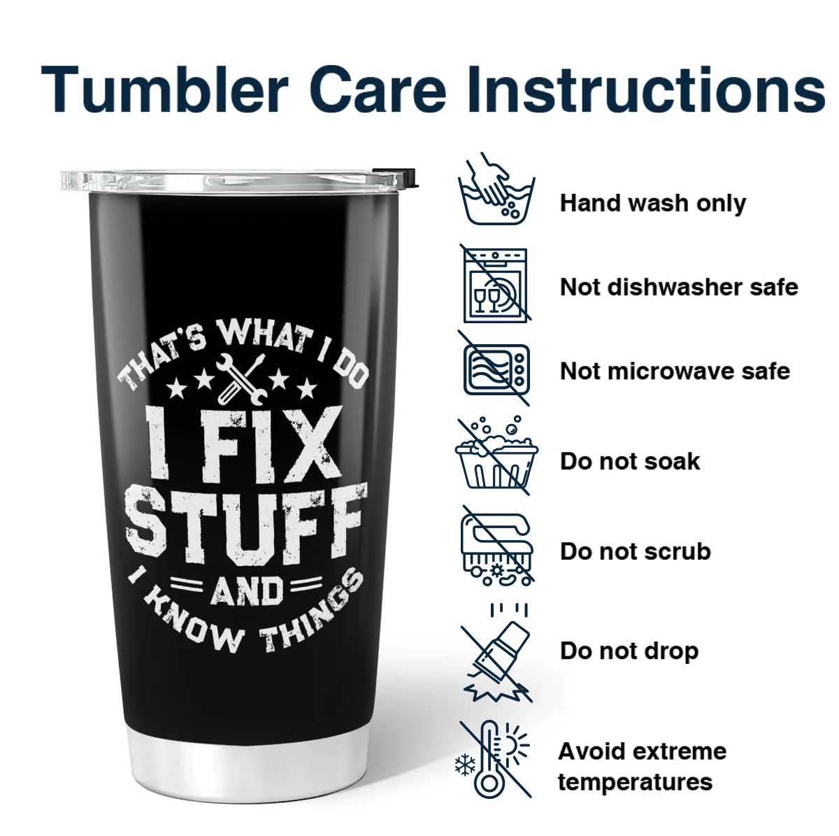 That's What I Do Mechanic Dad - Personalized Tumbler - Father's Day Gift For Dad, Grandpa - Image 9