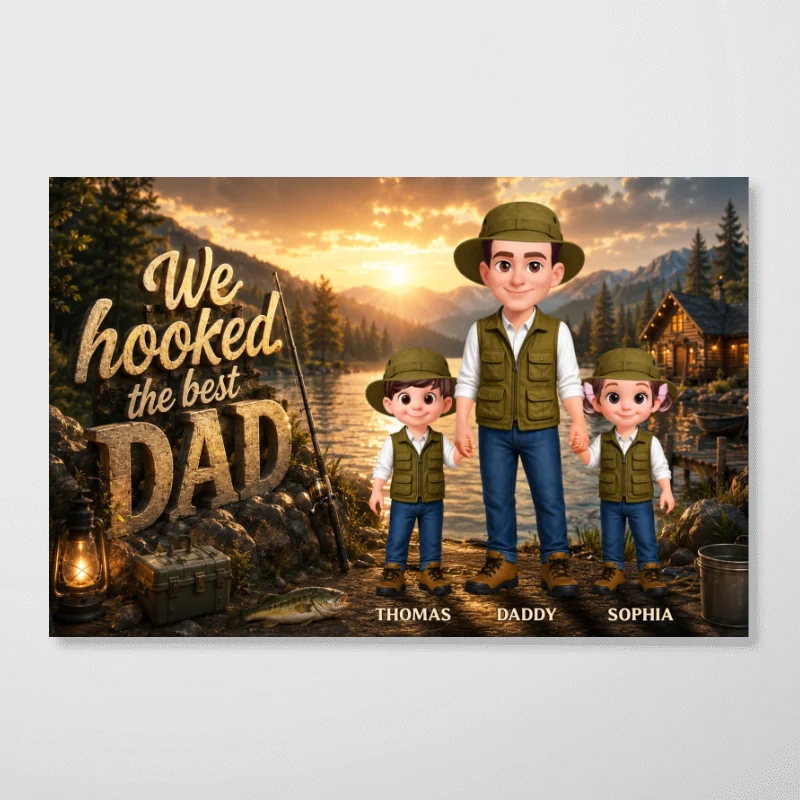 The Best Catch Dad Fishing - Personalized Poster - Father's Day Gift For Dad, Husband - Image 11