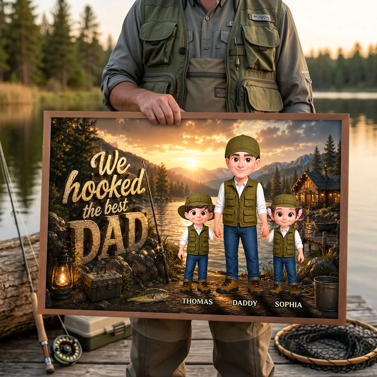 The Best Catch Dad Fishing - Personalized Poster - Father's Day Gift For Dad, Husband - Image 7