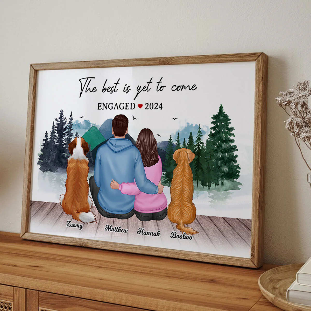 The Best Is Yet To Come Personalized Poster, Engagement Gift, Bridal Shower Gift for Couple, Best Friends, Sisters - Image 2