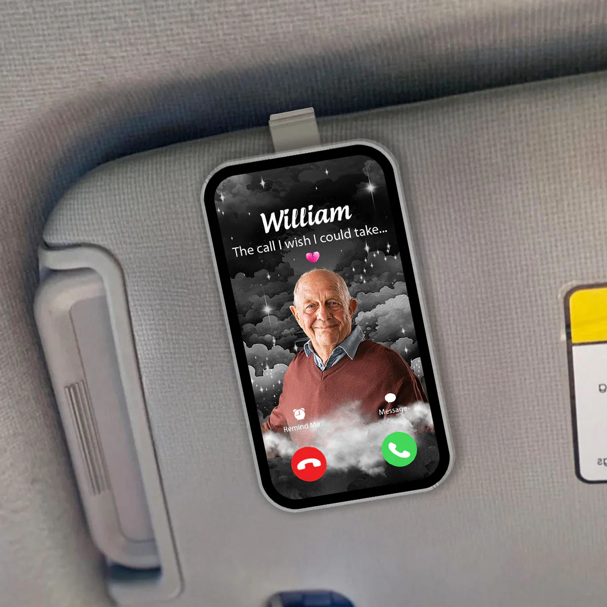 The Call I Wish I Could Take Memorial Gift Remembrance Keepsake Custom Photo Personalized Acrylic Car Visor
