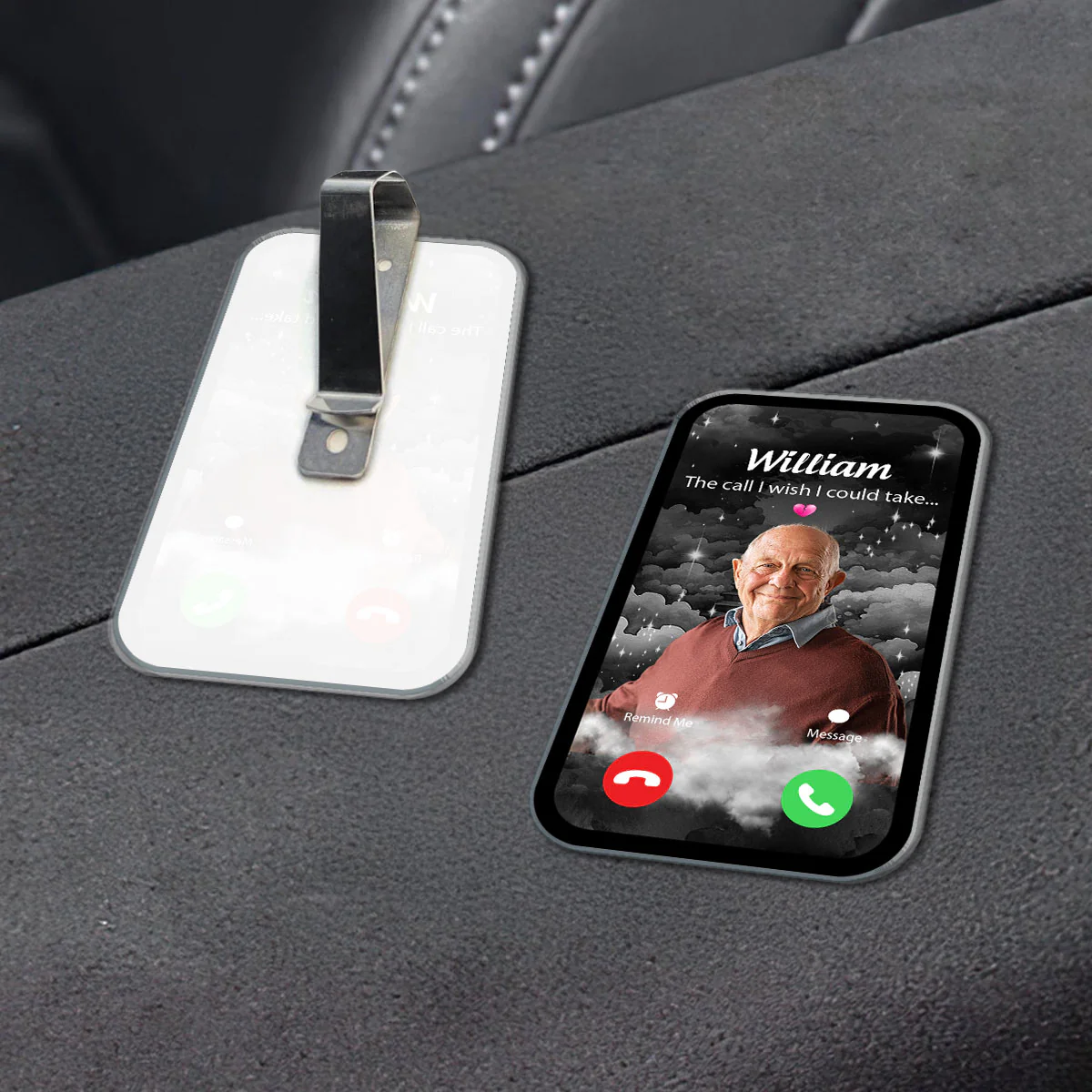 The Call I Wish I Could Take Memorial Gift Remembrance Keepsake Custom Photo Personalized Acrylic Car Visor - Image 5