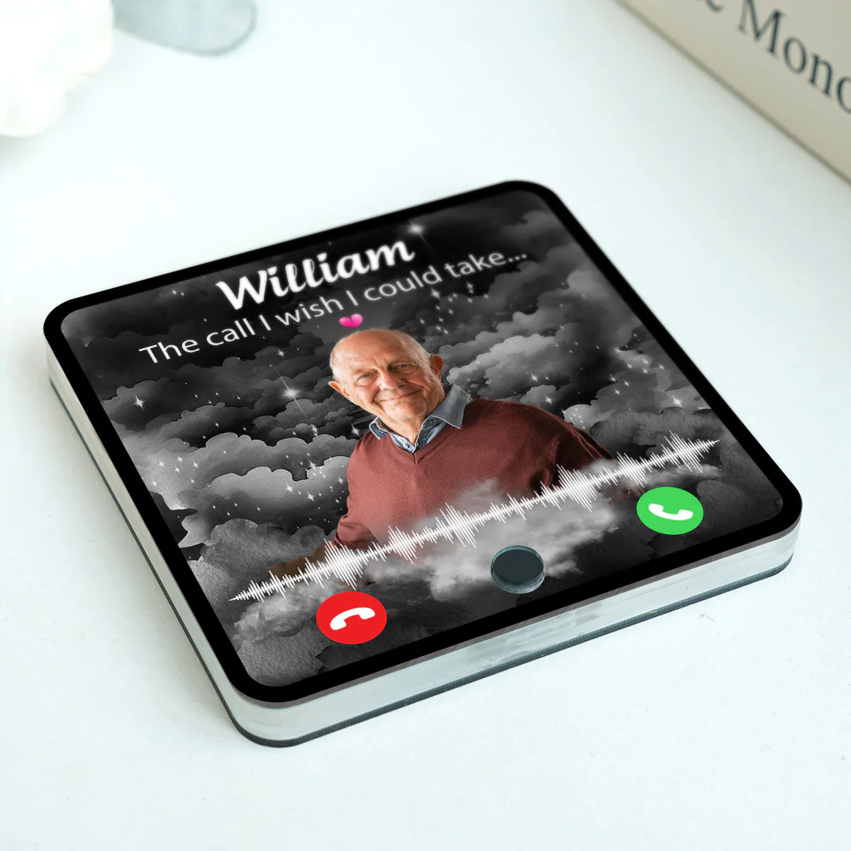The Call I Wish I Could Take Memorial Voice Message Remembrance Keepsake Photo Inserted Personalized Music Fridge Magnet - Image 4