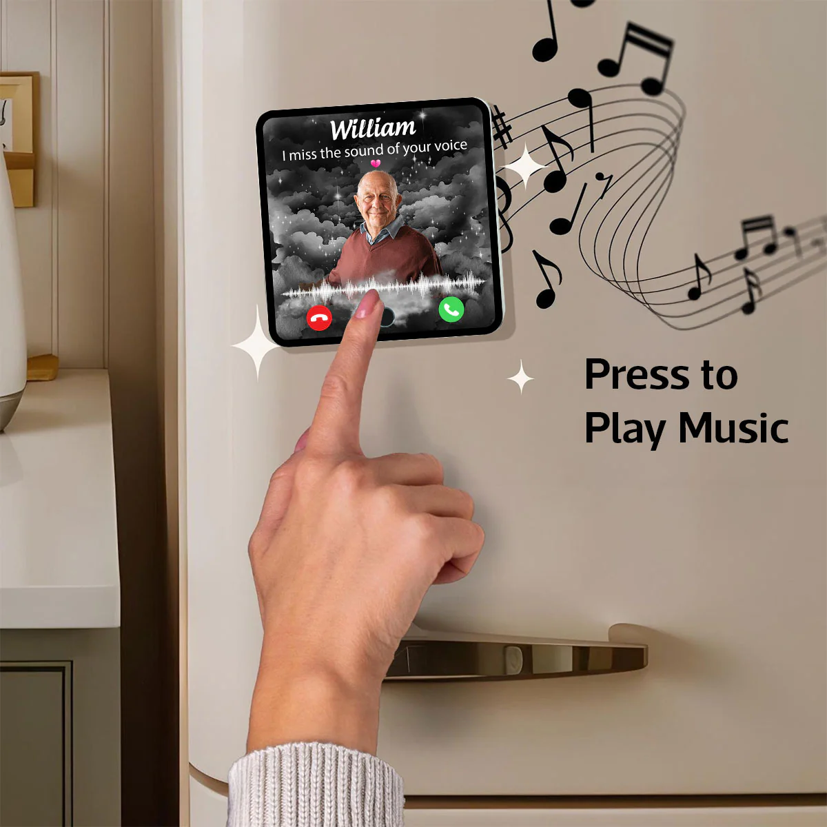 The Call I Wish I Could Take Memorial Voice Message Remembrance Keepsake Photo Inserted Personalized Music Fridge Magnet - Image 7