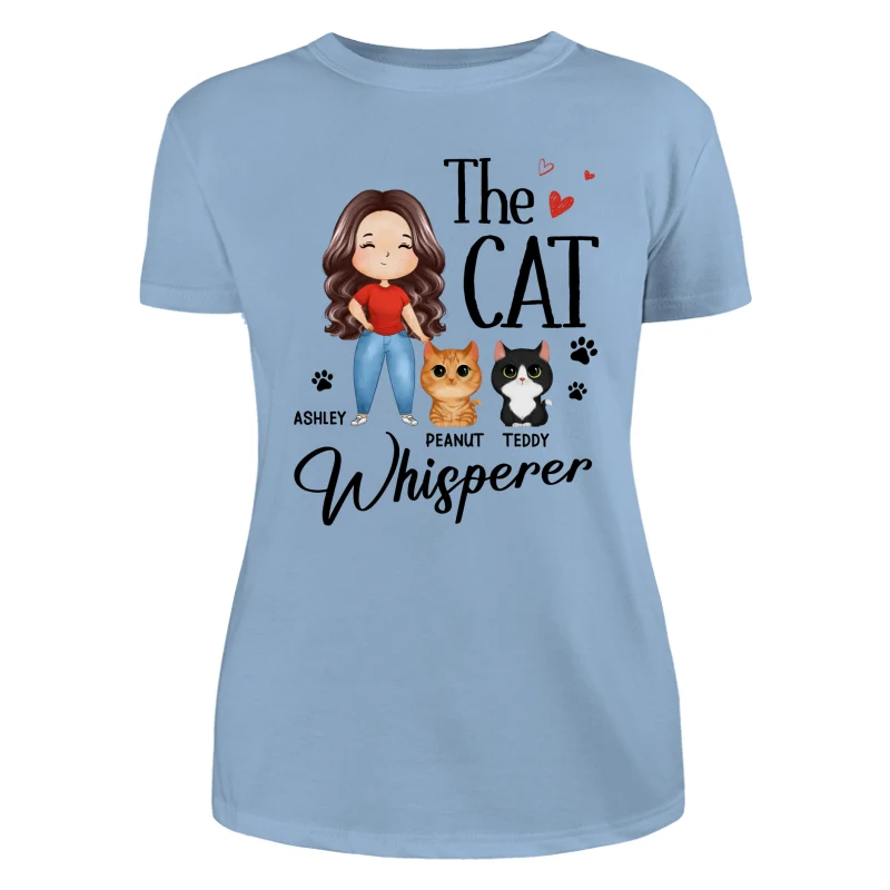 The Cat Whisperer Watercolor Woman And Watercolor Cute Cats Personalized Shirt - Image 12