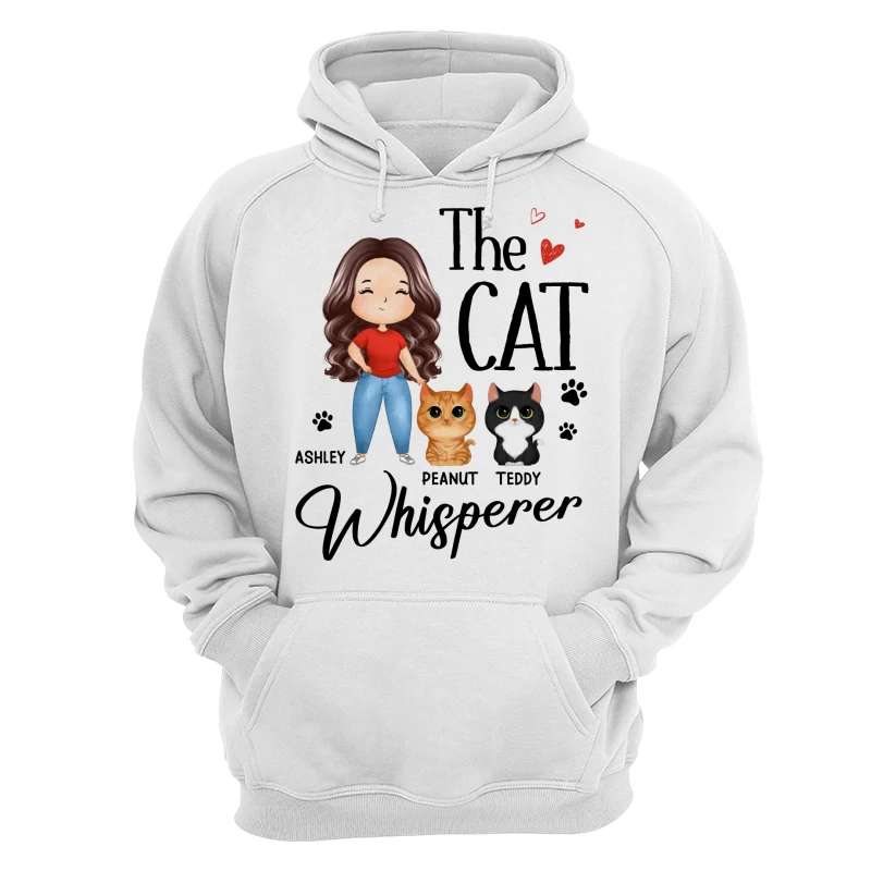 The Cat Whisperer Watercolor Woman And Watercolor Cute Cats Personalized Shirt - Image 13