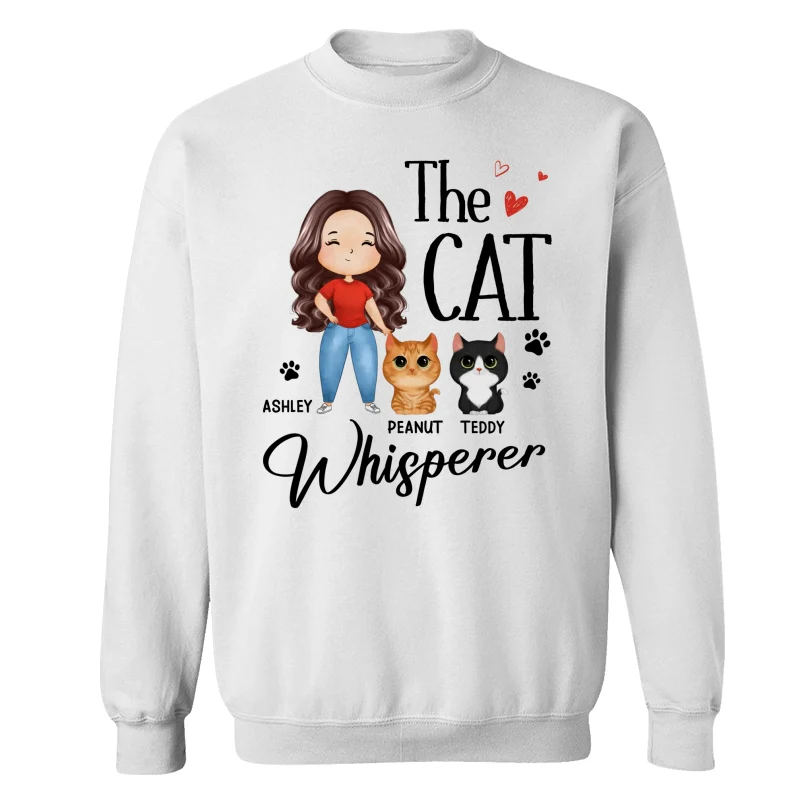 The Cat Whisperer Watercolor Woman And Watercolor Cute Cats Personalized Shirt - Image 17