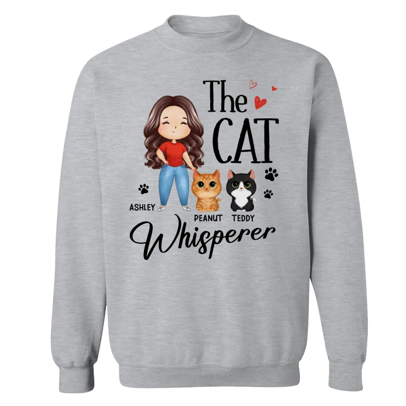 The Cat Whisperer Watercolor Woman And Watercolor Cute Cats Personalized Shirt - Image 18