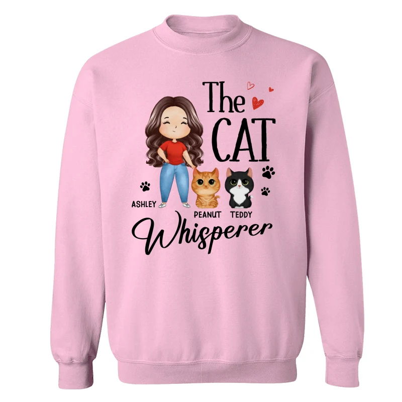 The Cat Whisperer Watercolor Woman And Watercolor Cute Cats Personalized Shirt - Image 19