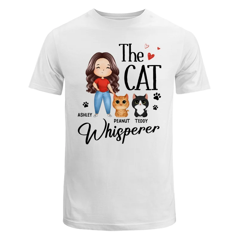 The Cat Whisperer Watercolor Woman And Watercolor Cute Cats Personalized Shirt - Image 5