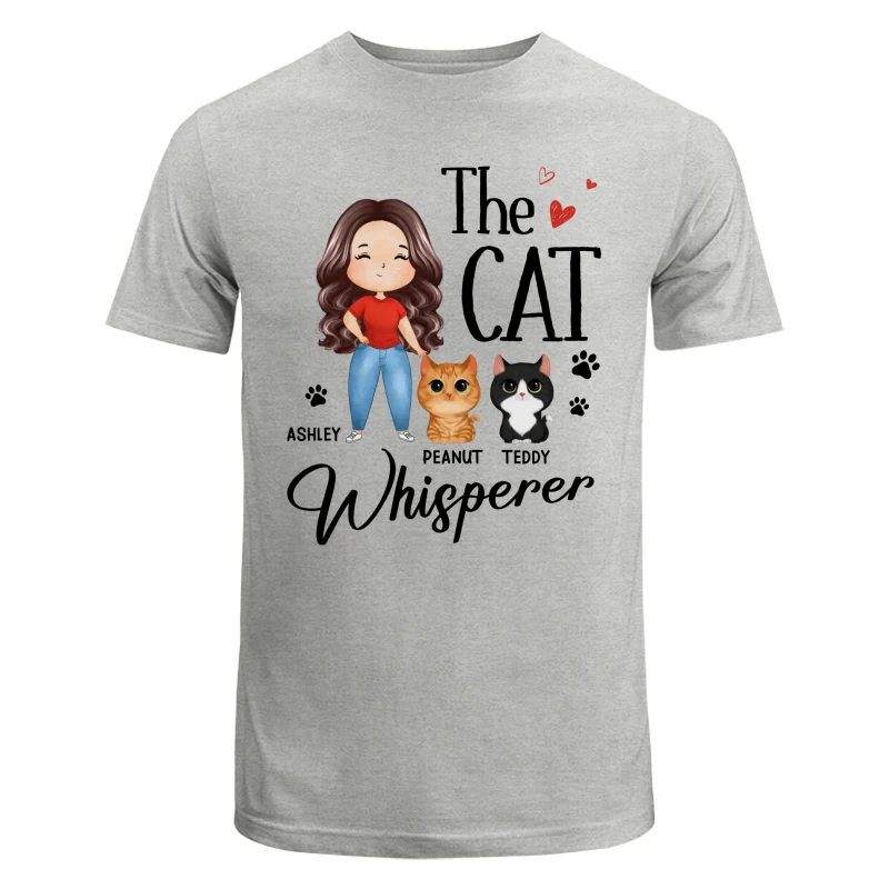 The Cat Whisperer Watercolor Woman And Watercolor Cute Cats Personalized Shirt - Image 6