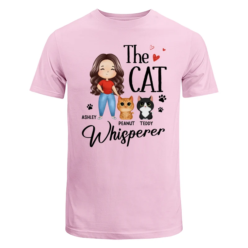 The Cat Whisperer Watercolor Woman And Watercolor Cute Cats Personalized Shirt - Image 7