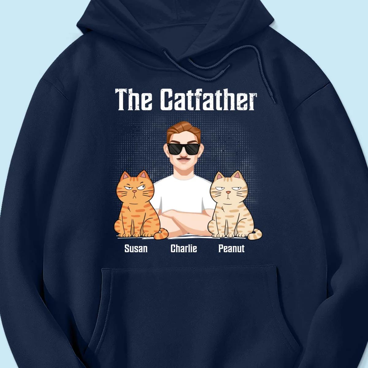 The Catfather Cat Dad Crossed Arms Personalized Shirt - Image 14