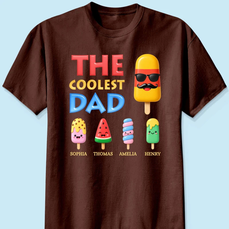 The Coolest Dad Grandpa Funny - Personalized Shirt - Heartfelt Gift For Dad, Grandpa, Husband - Image 15