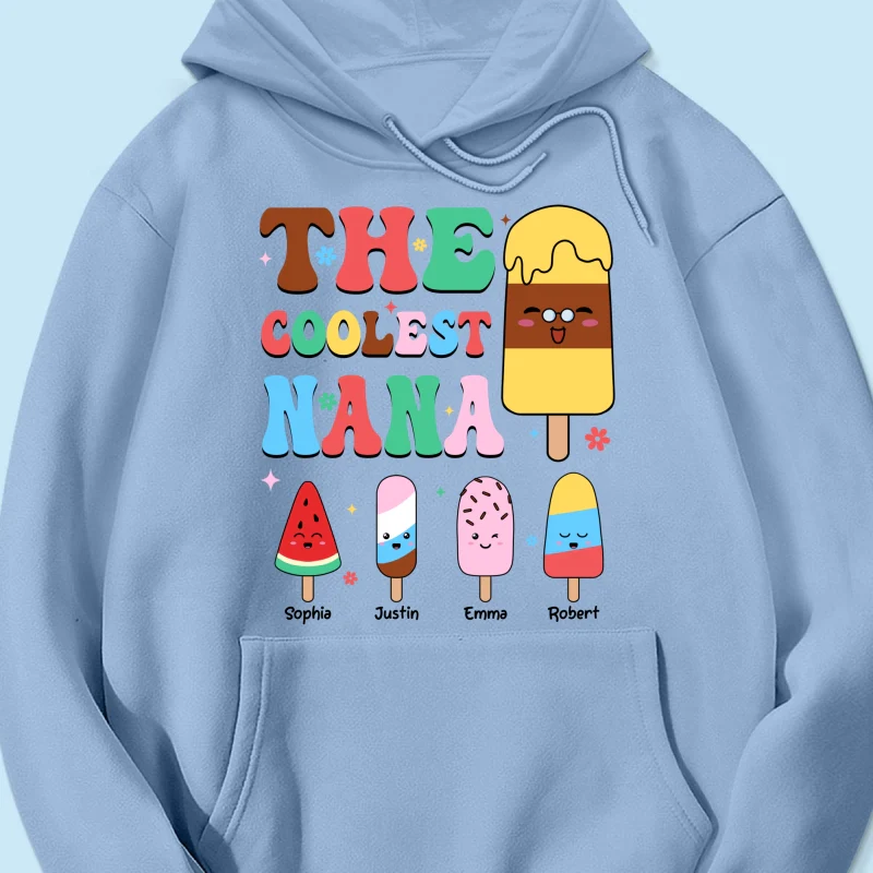 The Coolest Grandma Ice Cream Summer Personalized Shirt - Image 18