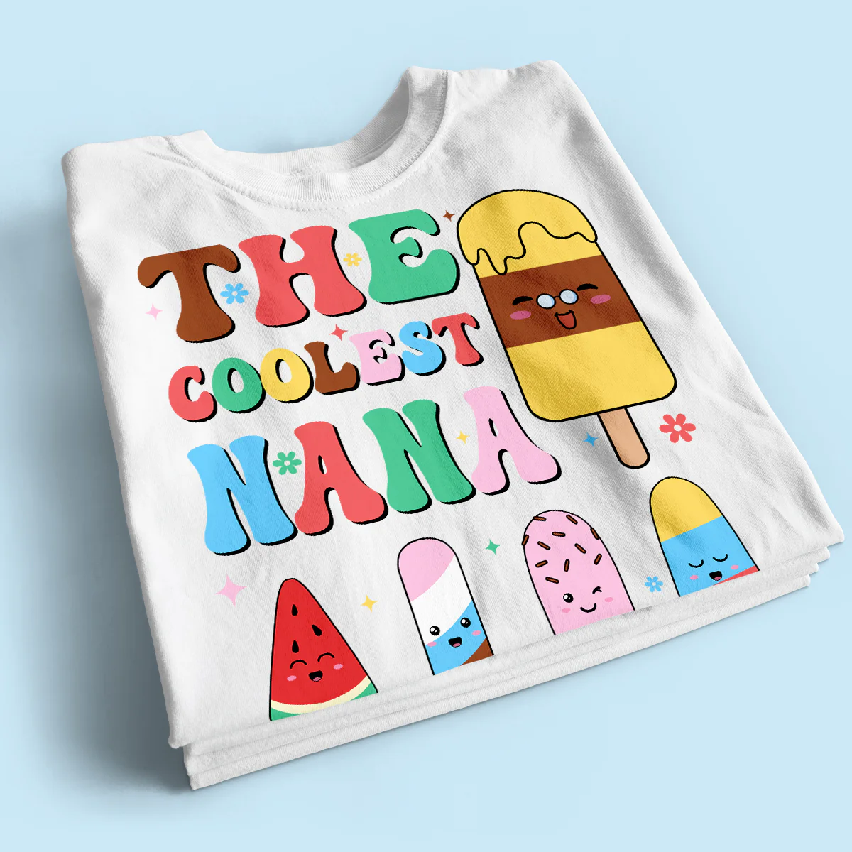 The Coolest Grandma Ice Cream Summer Personalized Shirt - Image 2