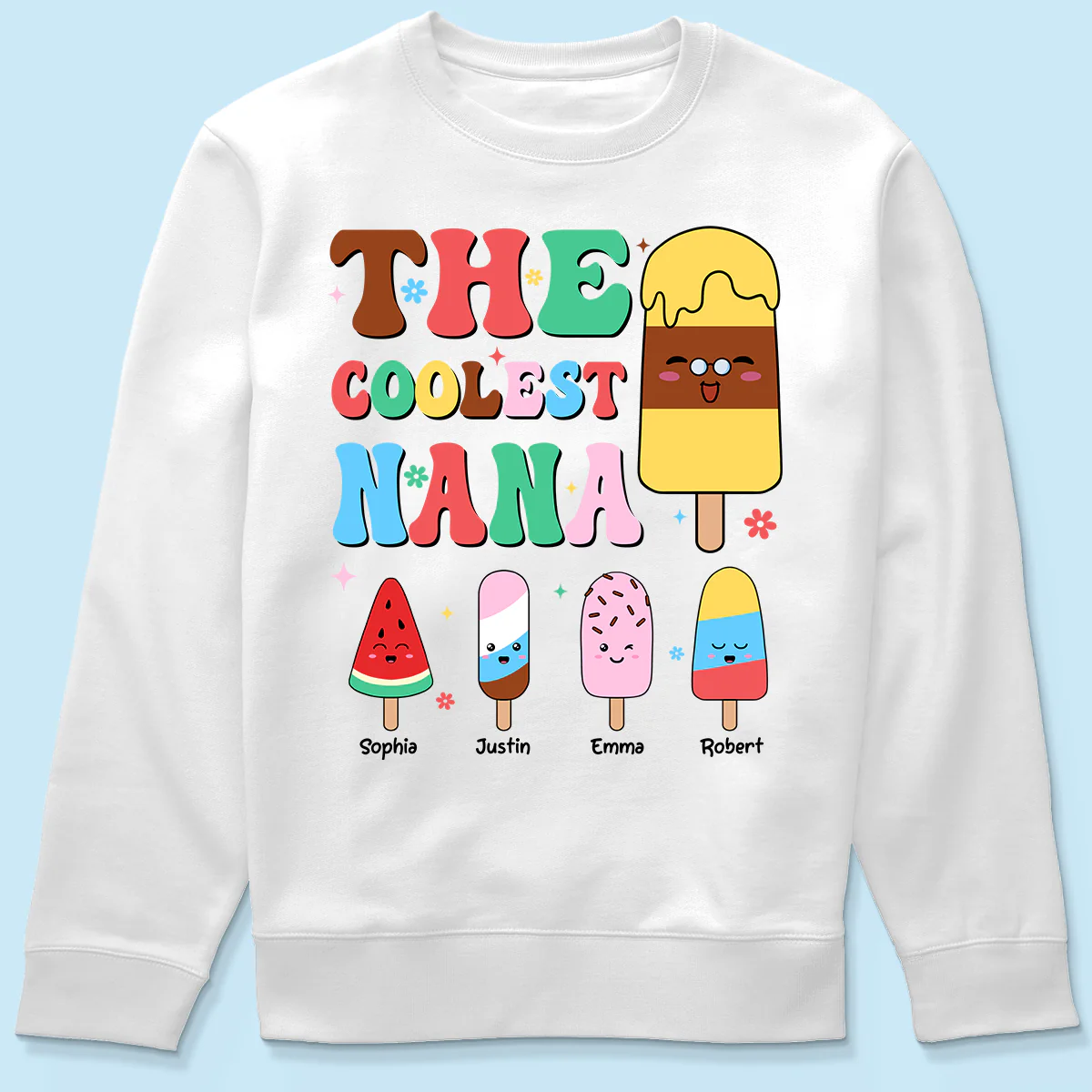 The Coolest Grandma Ice Cream Summer Personalized Shirt - Image 6