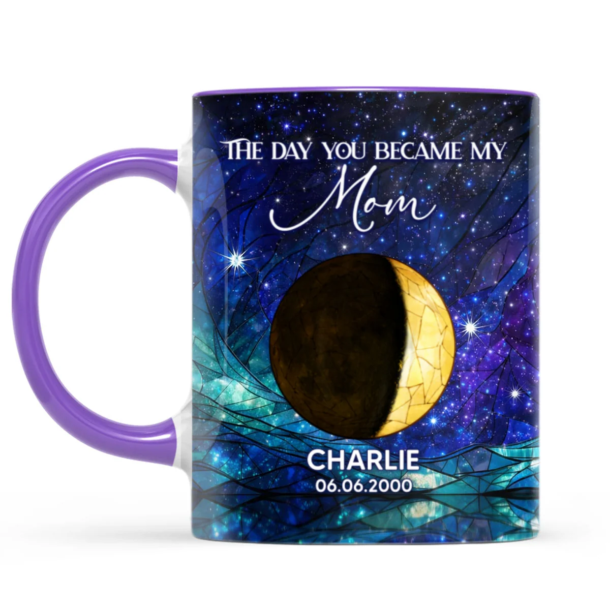 The Day You Became Our Mom, Custom Moon Phase by Date - Personalized Mug - Heartfelt Mother's Day Gift for Mom, Wife - Image 11