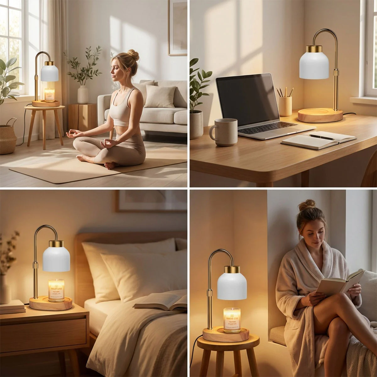 The Days You Became Our Mom Grandma Custom Golden Moon Phase By Date - Personalized Candle Warmer Lamp - Image 9