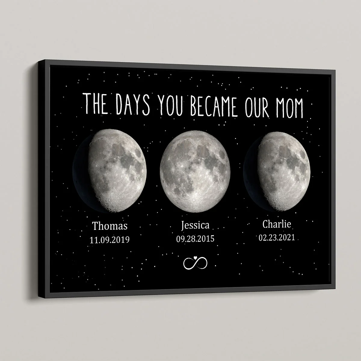 The Days You Became Our Mom Grandma Moon Phase Art Personalized Poster | A Heartfelt Gift for Mom’s Birthday, Mother’s Day, or Just Because - Image 3