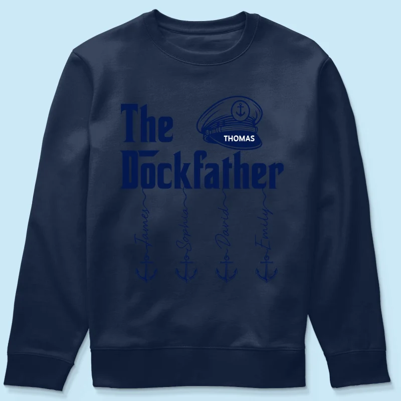 The Dockfather Boat Captain Custom Kids Names - Personalized Shirt - Lake Life Father's Day Gift For Husband, Dad - Image 18