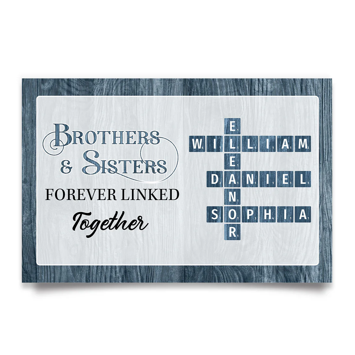 The Greatest Gift Our Parents Gave Us Was Each Other Crossword Puzzle Art, Personalized Poster - Image 2