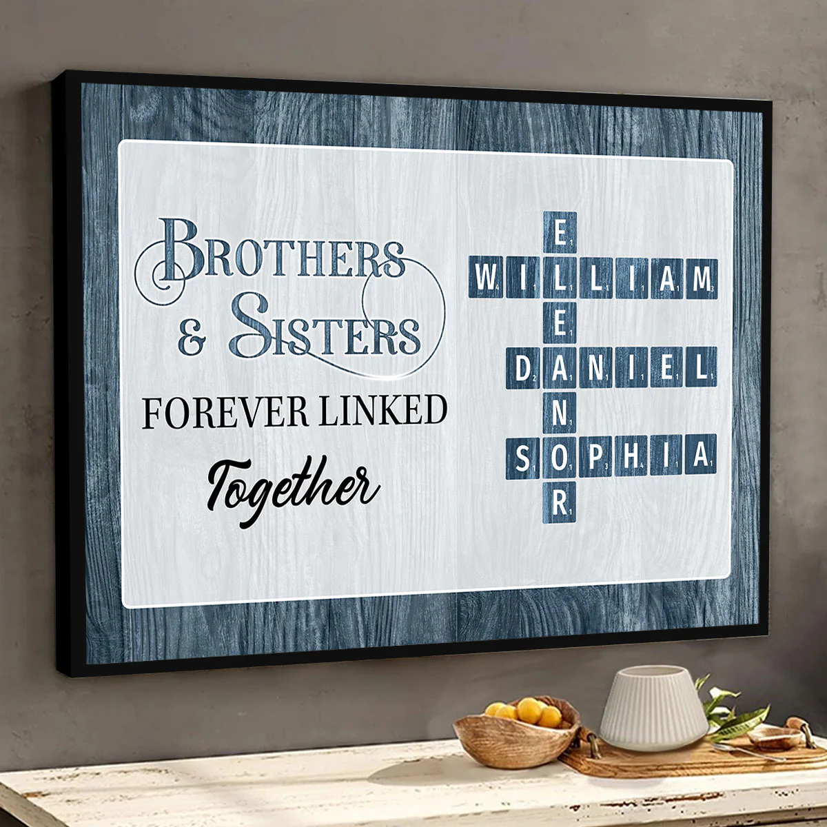 The Greatest Gift Our Parents Gave Us Was Each Other Crossword Puzzle Art, Personalized Poster - Image 4