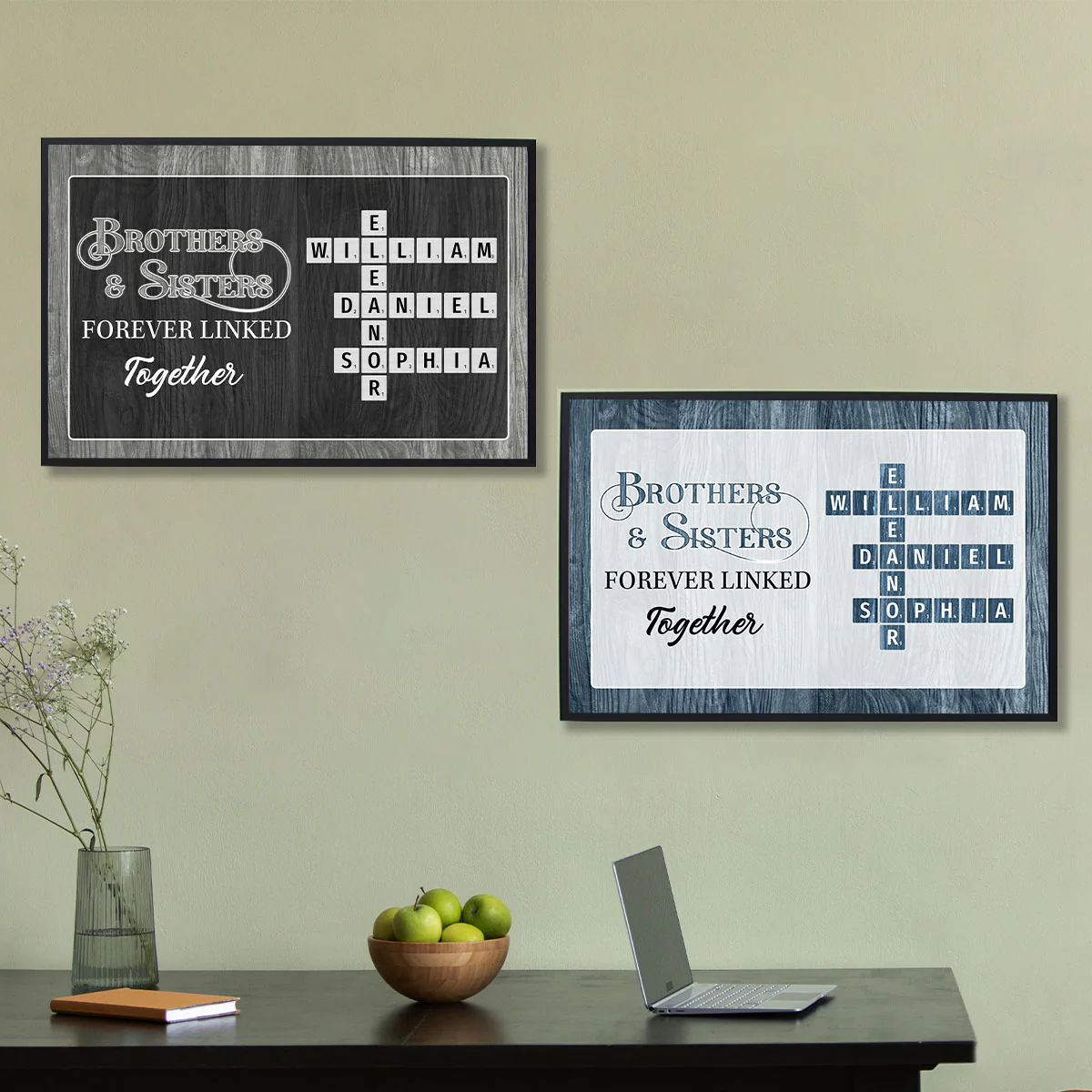 The Greatest Gift Our Parents Gave Us Was Each Other Crossword Puzzle Art, Personalized Poster - Image 5
