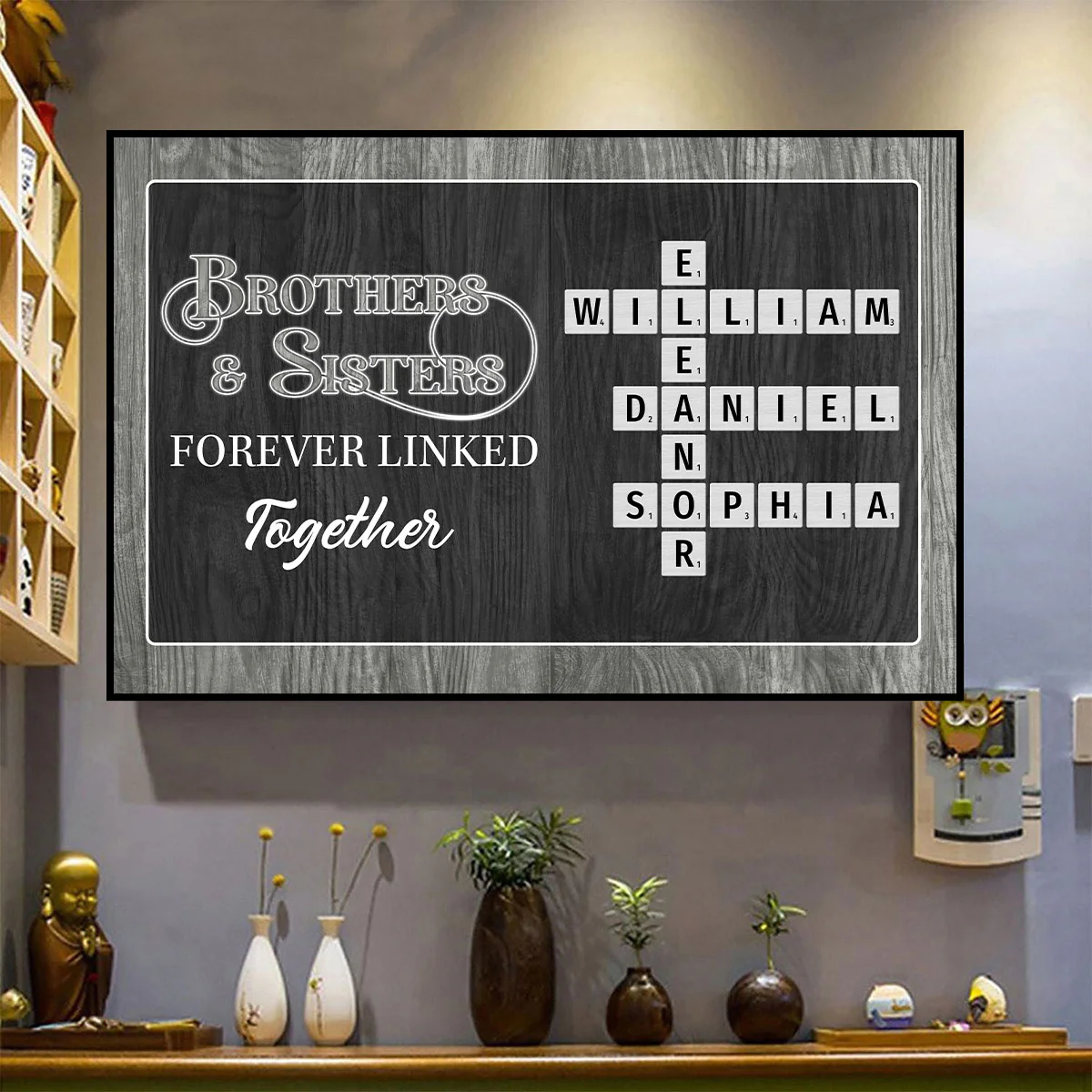 The Greatest Gift Our Parents Gave Us Was Each Other Crossword Puzzle Art, Personalized Poster - Image 7