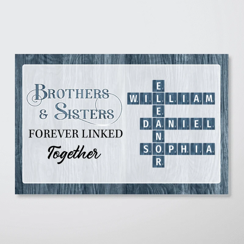 The Greatest Gift Our Parents Gave Us Was Each Other Crossword Puzzle Art, Personalized Poster - Image 9