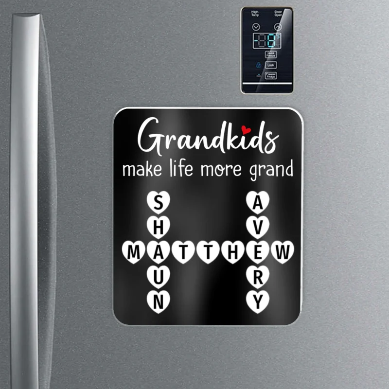 The Greatest Gift You Ever Know Crossword Puzzle Art Gift For Grandma Personalized Acrylic Fridge Magnet - Image 8