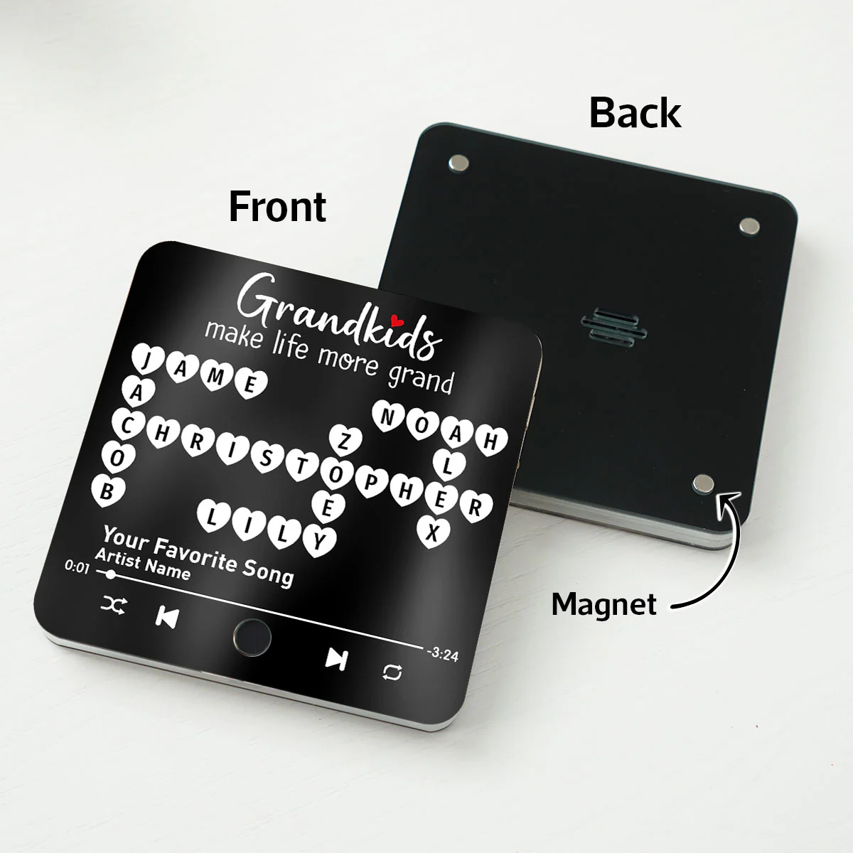 The Greatest Gift You Ever Know Crossword Puzzle Art Gift For Grandma Personalized Music Fridge Magnet - Image 4