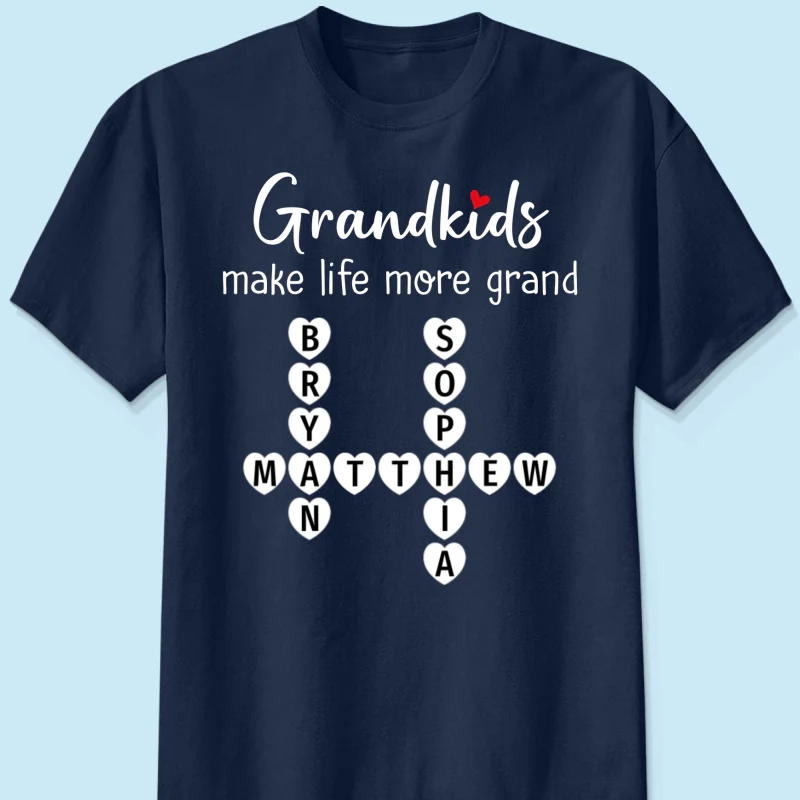 The Greatest Gift You Ever Know Crossword Puzzle Art - Personalized Shirt - Gift For Grandma, Gift For Mom - Image 13