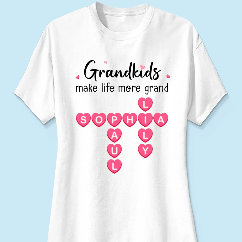The Greatest Gift You Ever Know Crossword Puzzle Art - Personalized Shirt - Mother's Day Gift For Grandma - Image 24