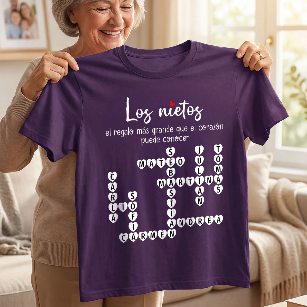 The Greatest Gift You Ever Know Crossword Puzzle Art - Personalized Shirt - Spanish Ver - Image 16