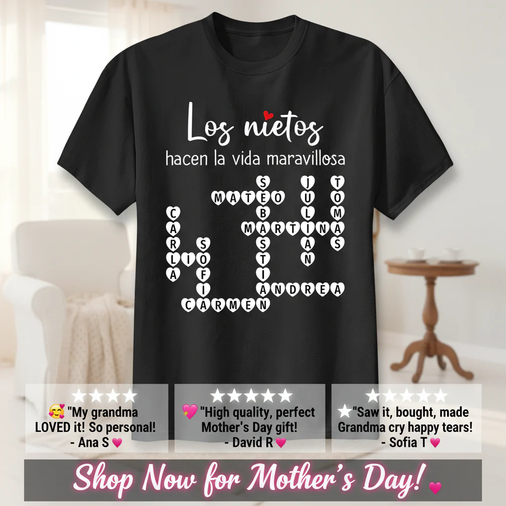 The Greatest Gift You Ever Know Crossword Puzzle Art - Personalized Shirt - Spanish Ver - Image 9
