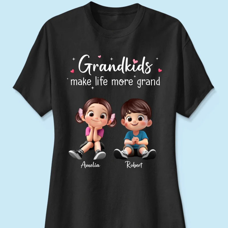 The Greatest Gift You Ever Know Cute Cartoon Kids - Personalized Shirt - Gift For Grandma - Image 24