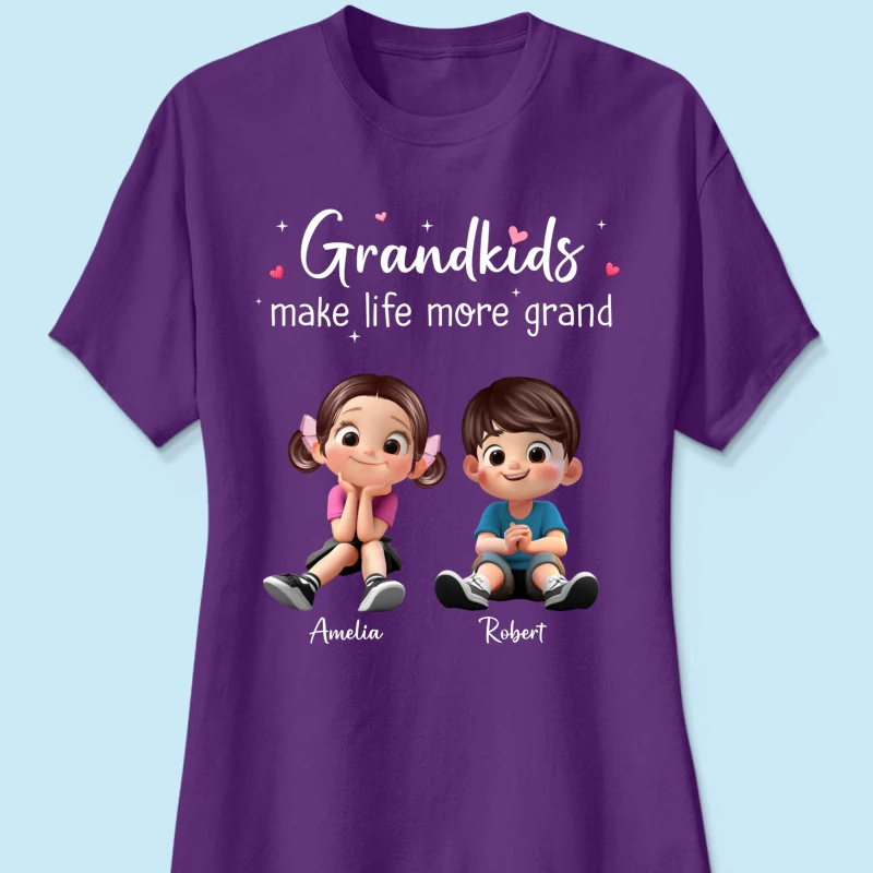 The Greatest Gift You Ever Know Cute Cartoon Kids - Personalized Shirt - Gift For Grandma - Image 27
