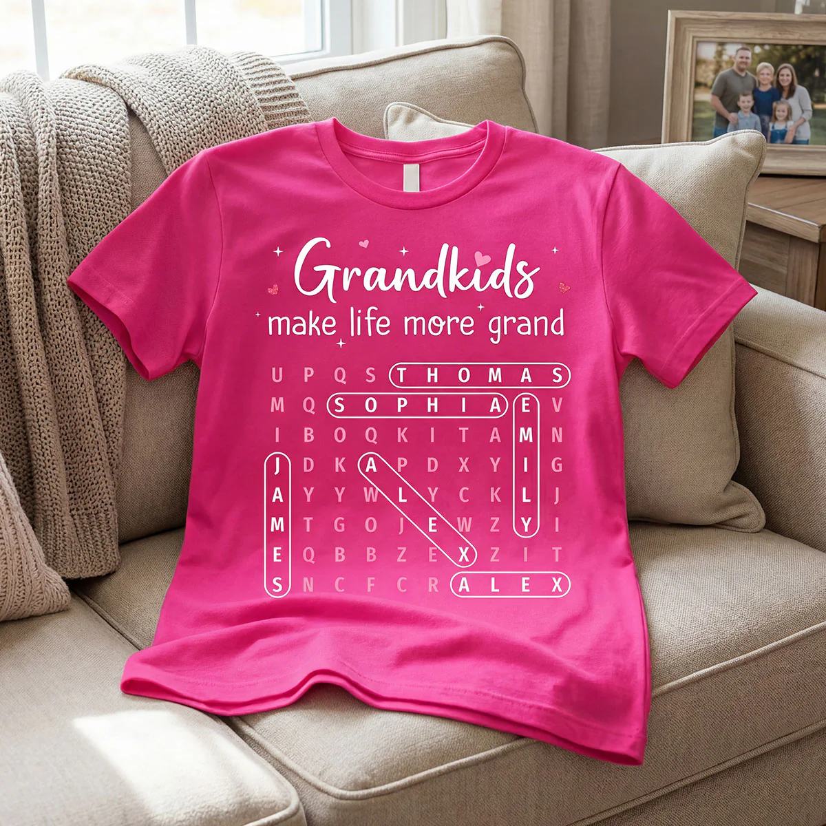 The Greatest Gift You Ever Know Word Search Puzzle Art - Personalized Shirt - Gift For Grandma - Image 10