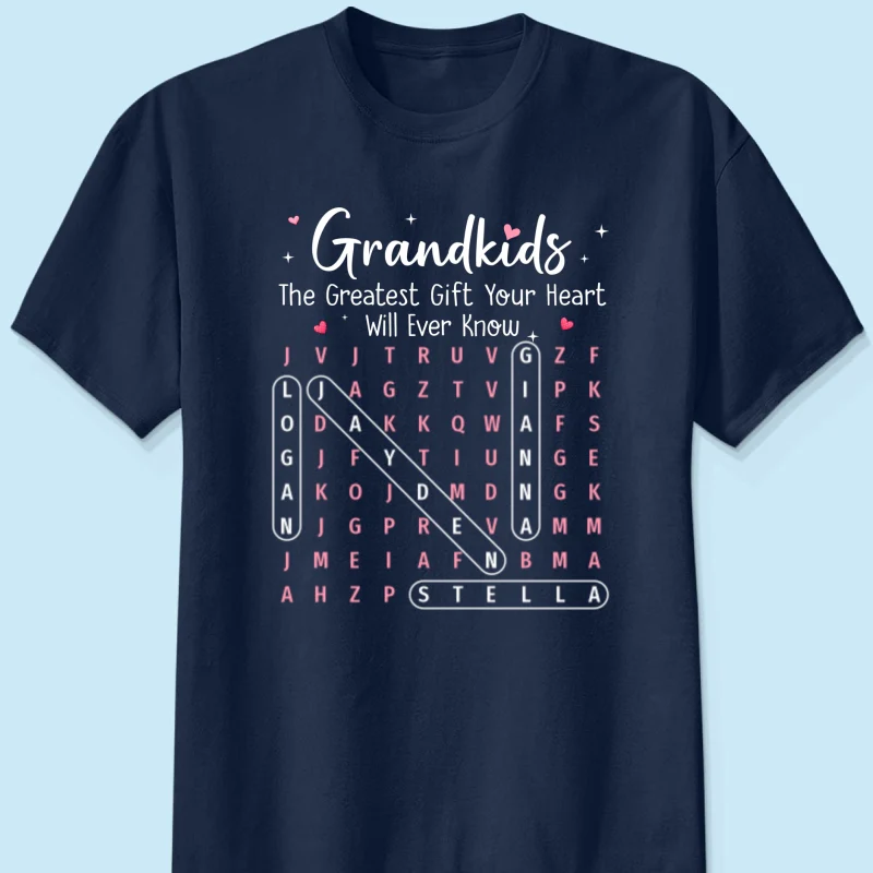 The Greatest Gift You Ever Know Word Search Puzzle Art - Personalized Shirt - Gift For Grandma - Image 18