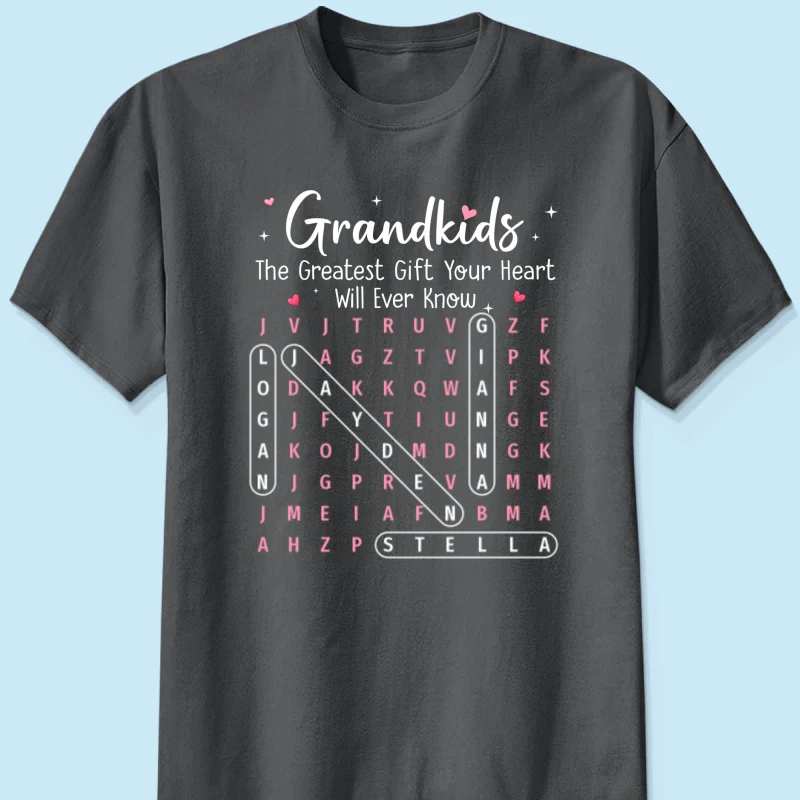 The Greatest Gift You Ever Know Word Search Puzzle Art - Personalized Shirt - Gift For Grandma - Image 19