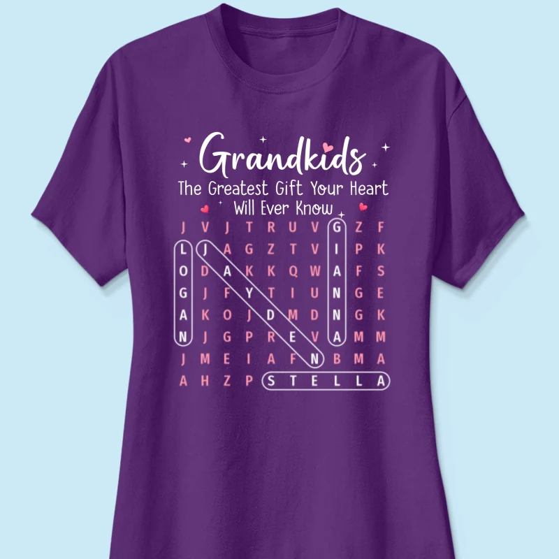 The Greatest Gift You Ever Know Word Search Puzzle Art - Personalized Shirt - Gift For Grandma - Image 25