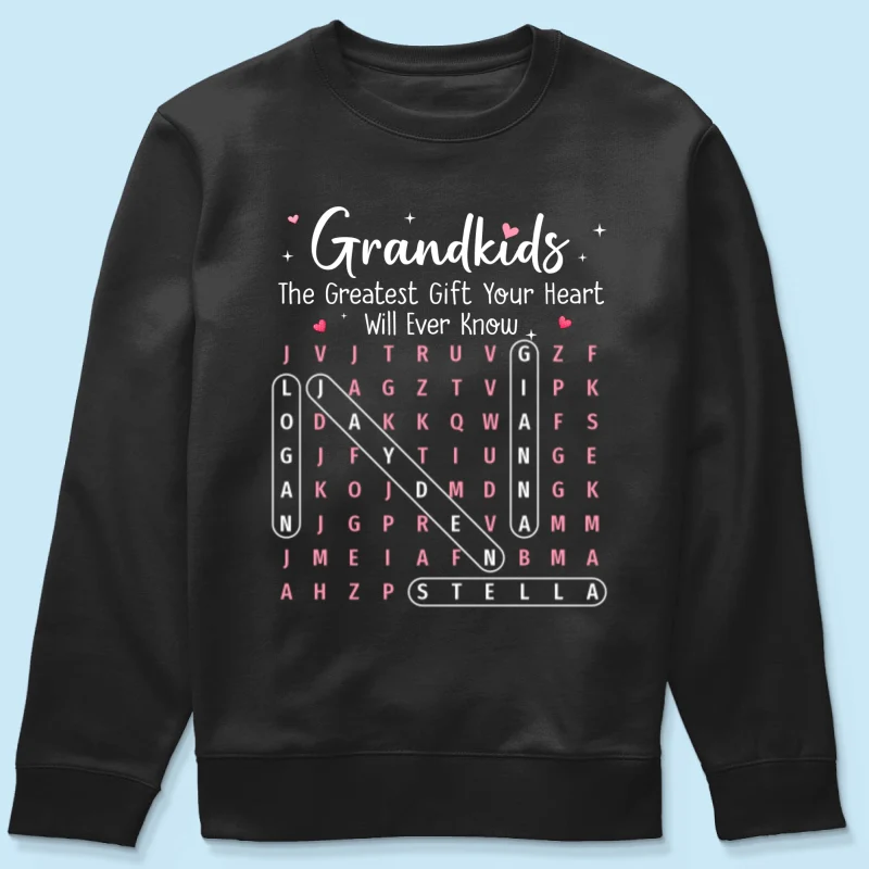 The Greatest Gift You Ever Know Word Search Puzzle Art - Personalized Shirt - Gift For Grandma - Image 26