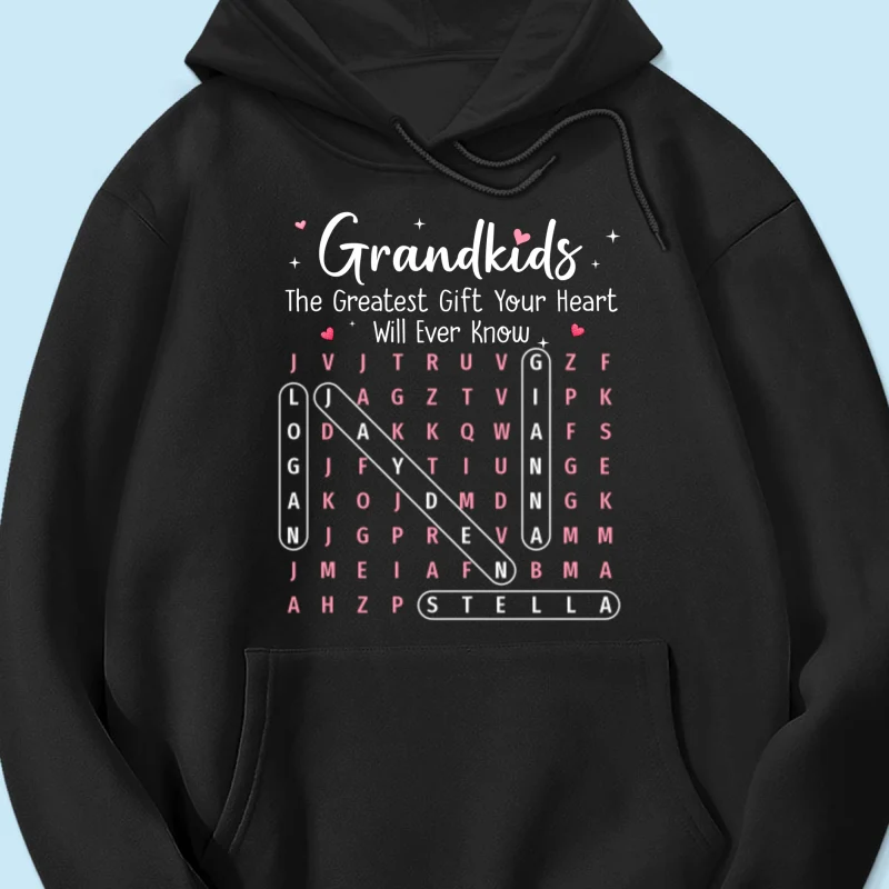 The Greatest Gift You Ever Know Word Search Puzzle Art - Personalized Shirt - Gift For Grandma - Image 29