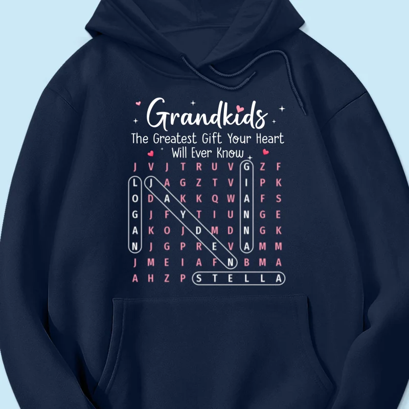The Greatest Gift You Ever Know Word Search Puzzle Art - Personalized Shirt - Gift For Grandma - Image 30