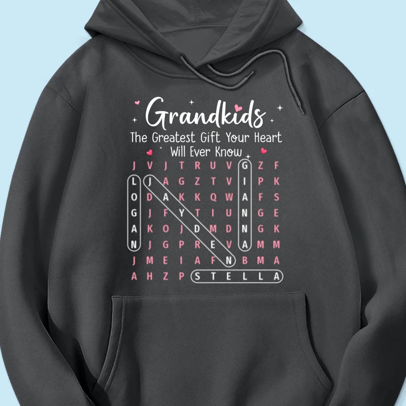 The Greatest Gift You Ever Know Word Search Puzzle Art - Personalized Shirt - Gift For Grandma - Image 31