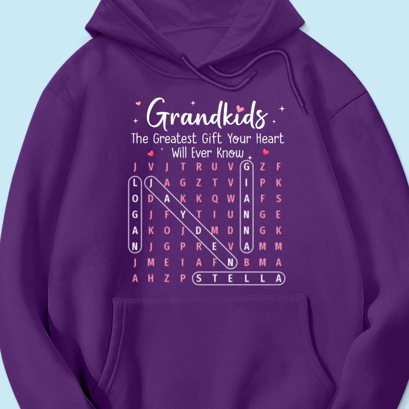 The Greatest Gift You Ever Know Word Search Puzzle Art - Personalized Shirt - Gift For Grandma - Image 32