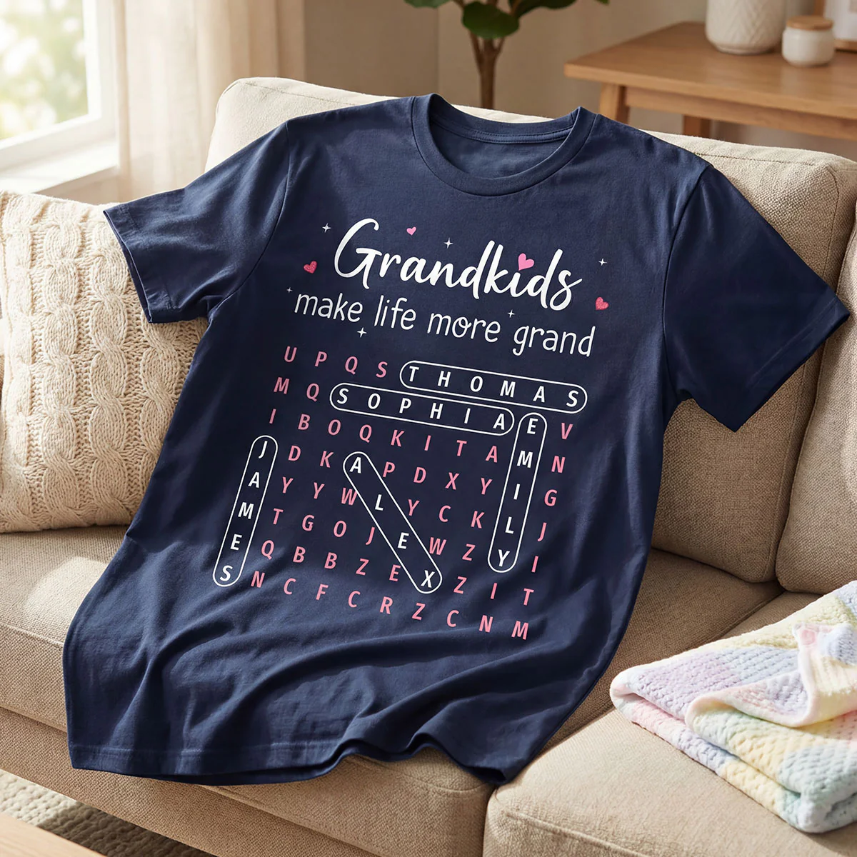 The Greatest Gift You Ever Know Word Search Puzzle Art - Personalized Shirt - Gift For Grandma - Image 9